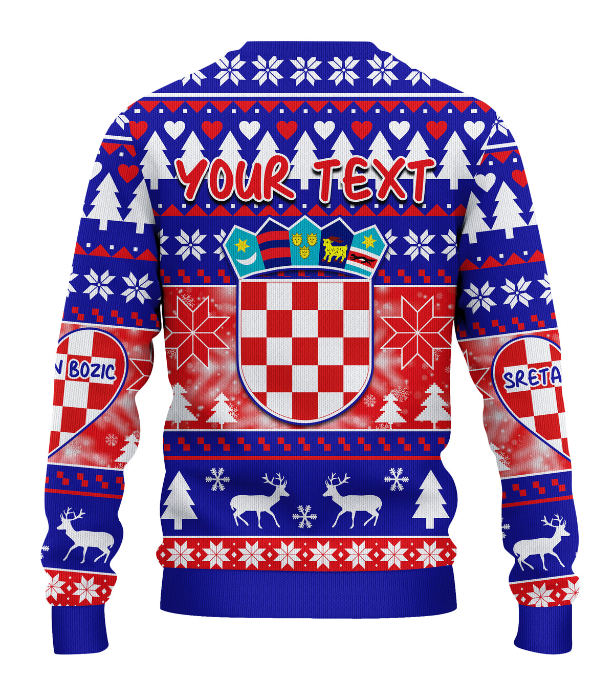 (Custom Personalised) Croatia Merry Christmas Knitted Sweater - Sretan Bozic Hrvatska In My Heart LT13