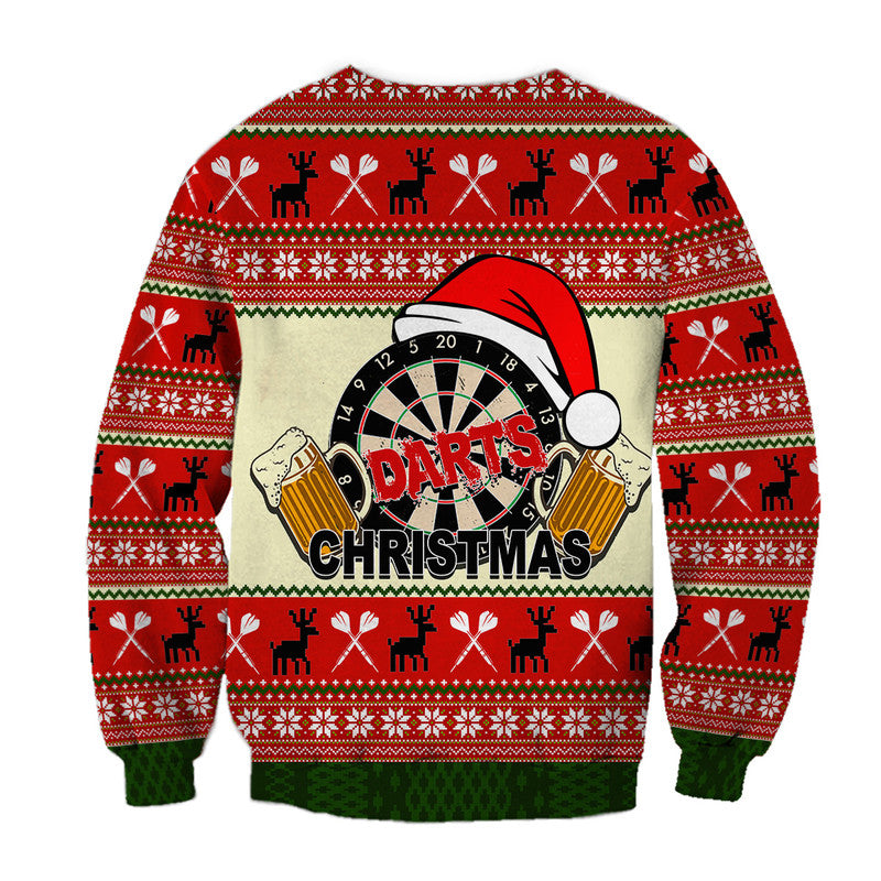 Darts And Beer For Christmas Sweatershirt No.1 LT6 - Wonder Print Shop
