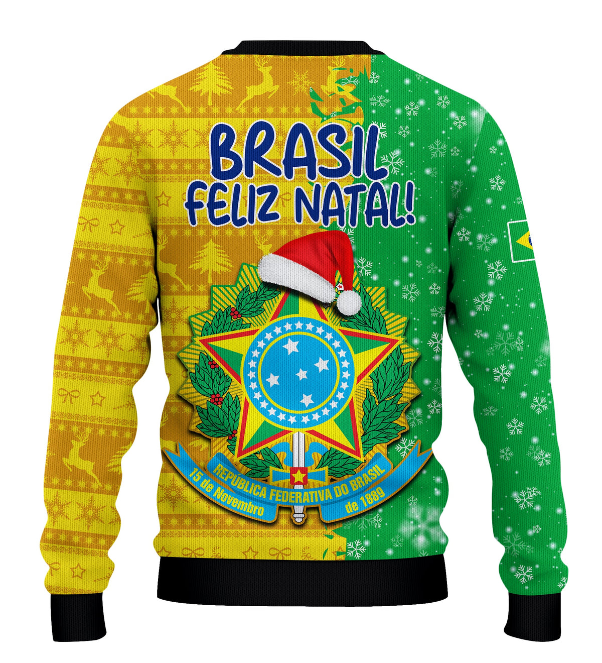Brazil Football Sweatshirt Christmas Santa Claus Selecao Champions LT13 - Wonder Print Shop