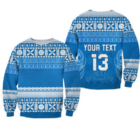 (Custom Text and Number) Bula Fiji Sweatshirt Tapa Pattern LT13 - Wonder Print Shop
