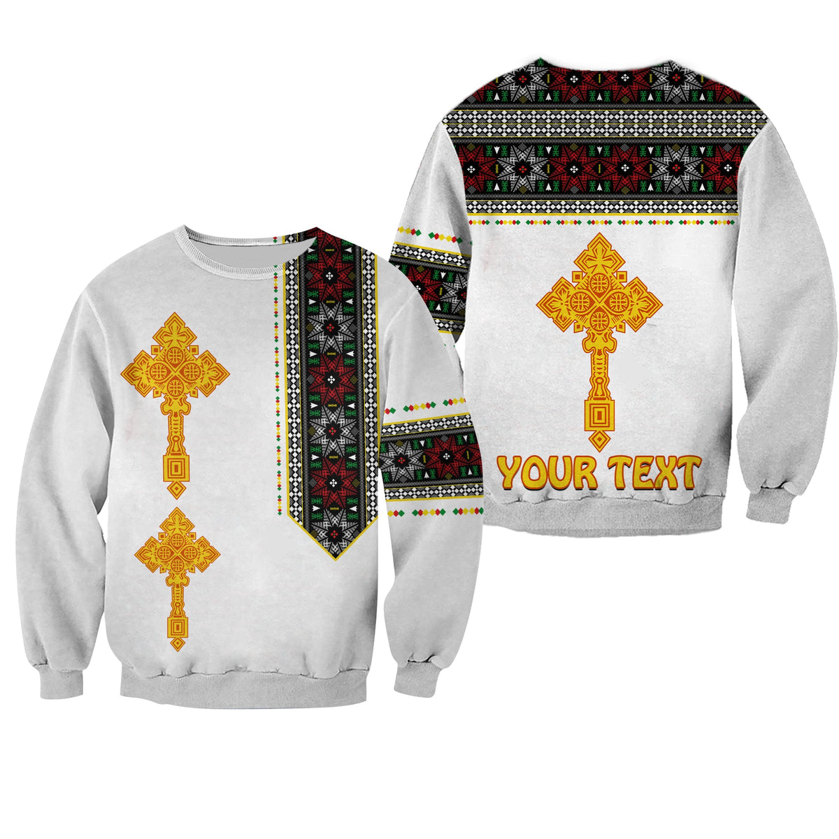 (Custom Personalised) Ethiopia Tibeb Sweatshirt Ethiopian Cross Fashion LT13 - Wonder Print Shop
