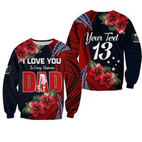 (Custom Text and Number) Samoa Fathers Day Sweatshirt Polynesian Best Dad Ever LT13 - Wonder Print Shop