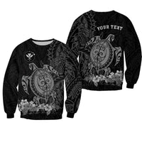 (Custom Personalised) Hawaii Polynesian Sweatshirt Gray Sea Turtles Hawaiian LT13 - Wonder Print Shop