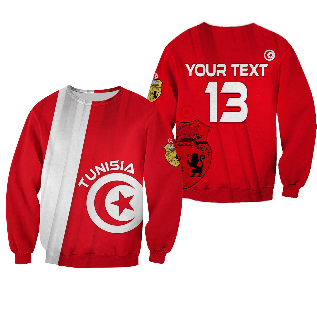 (Custom Text and Number) Tunisia Sweatshirt Always in My Heart LT13 - Wonder Print Shop