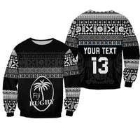 (Custom Text and Number) Fiji Rugby Sweatshirt Lifestyle 2022 Flying Fijians LT13 - Wonder Print Shop