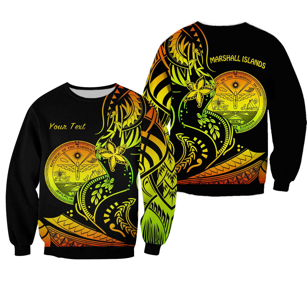 (Custom Personalised) Marshall Islands Sweatshirt Proud Seal Star Version Reggae LT13 - Wonder Print Shop