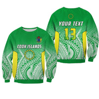 (Custom Text and Number) Cook Islands Sweatshirt Pattern Be Unique LT13 - Wonder Print Shop
