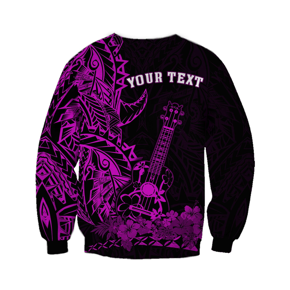 (Custom Personalised) Hawaii Polynesian Sweatshirt Ukulele Purple LT13 - Wonder Print Shop