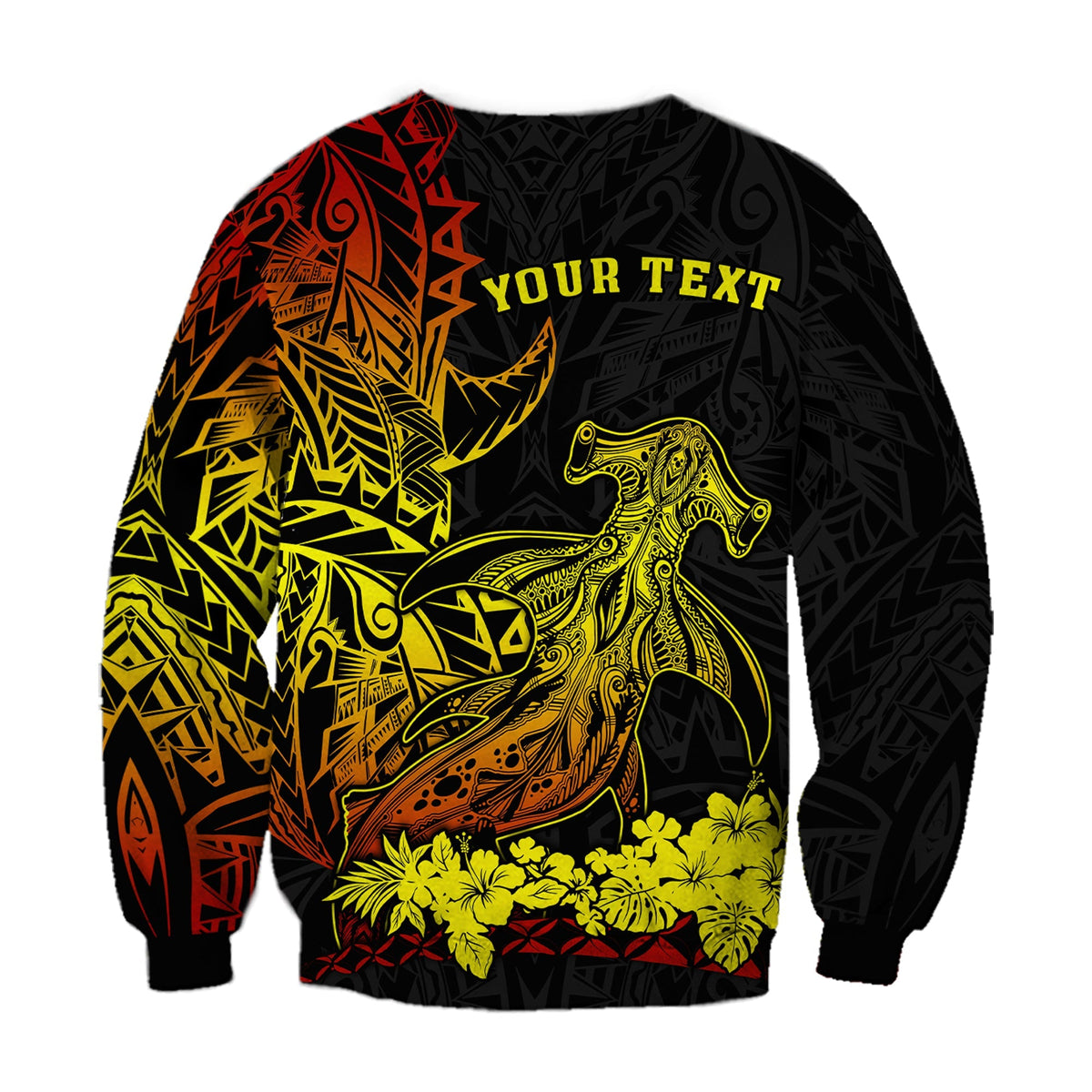 (Custom Personalised) Hawaii Polynesian Sweatshirt Wild Hammerhead Sharks Fresh Life LT13 - Wonder Print Shop