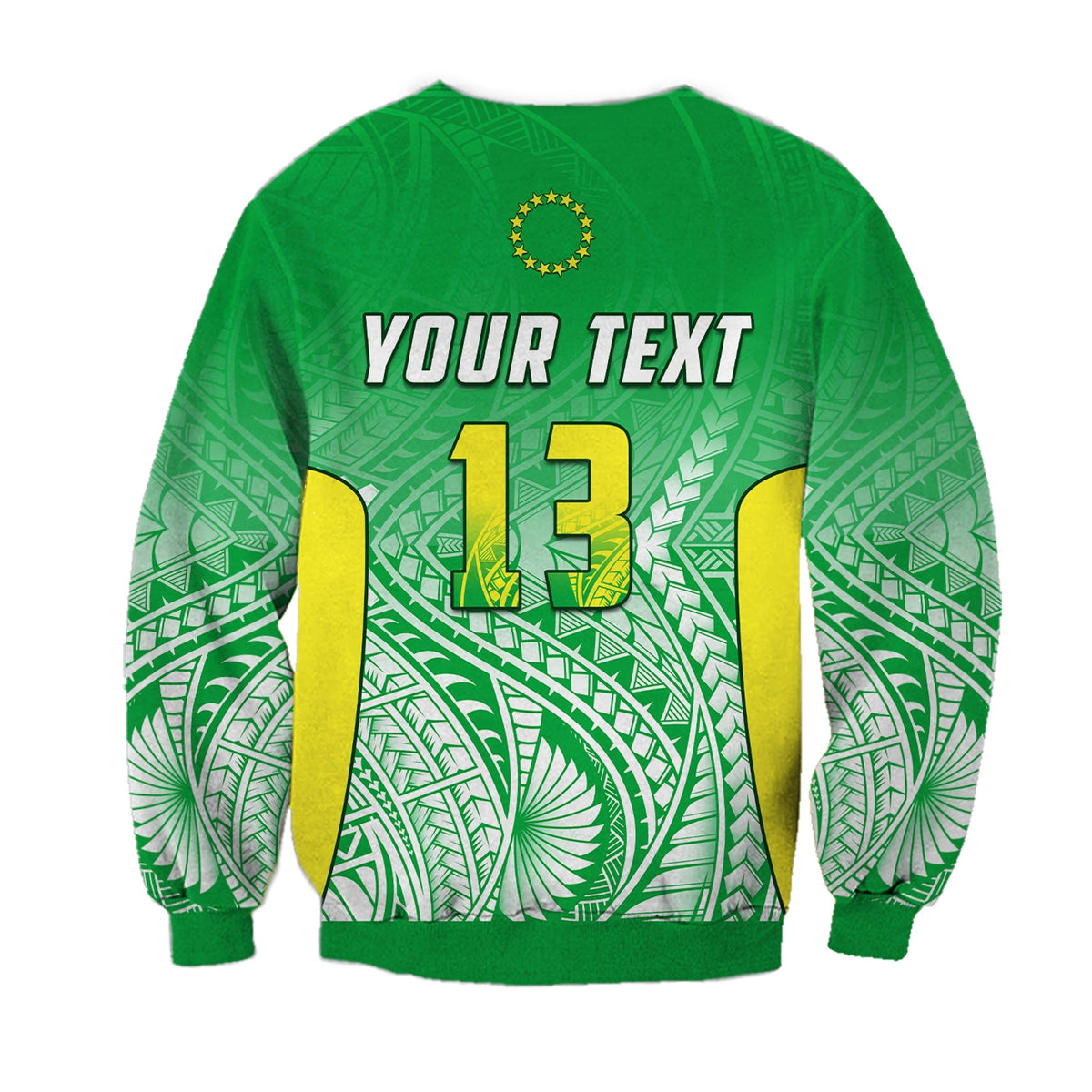 (Custom Text and Number) Cook Islands Sweatshirt Pattern Be Unique LT13 - Wonder Print Shop