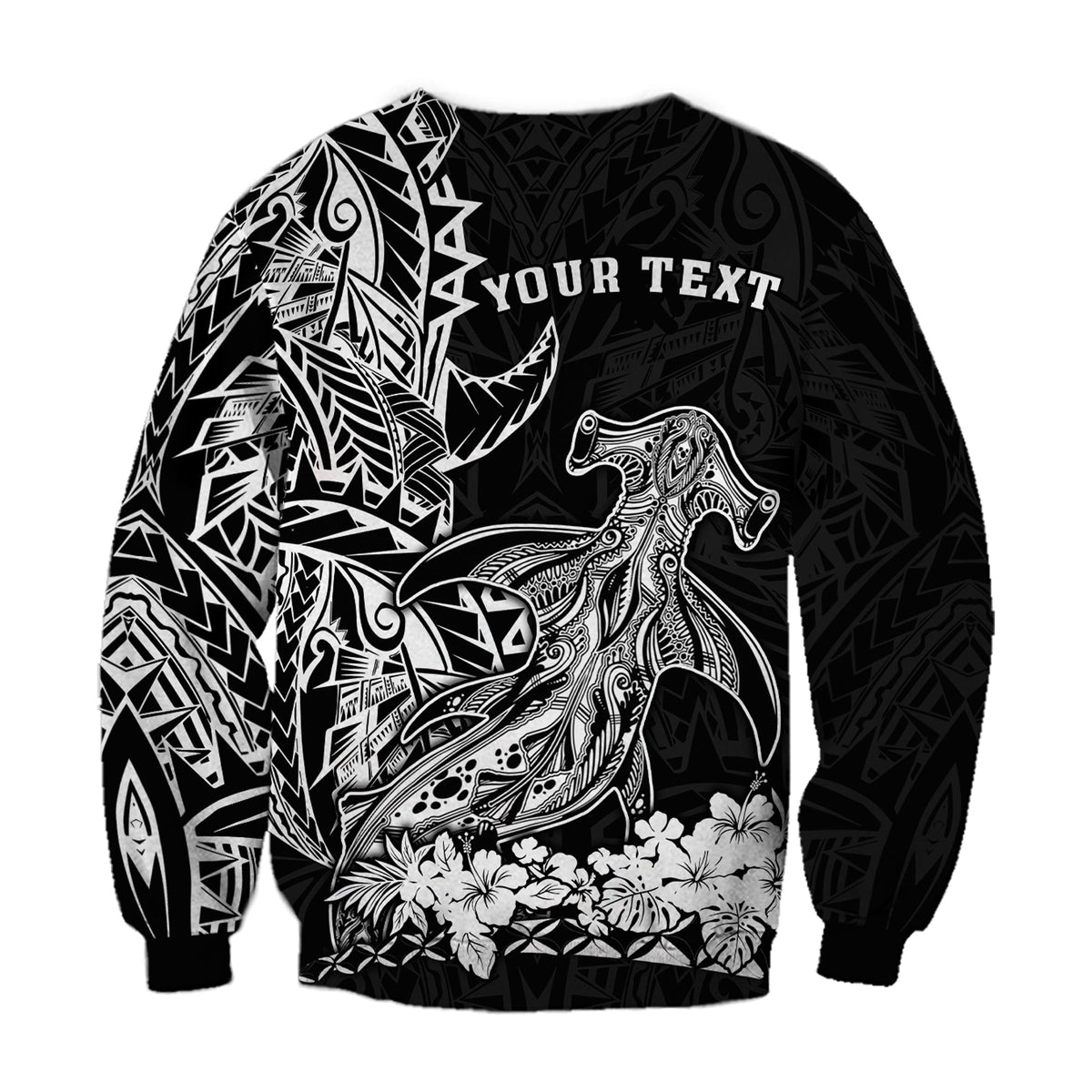 (Custom Personalised) Hawaii Polynesian Sweatshirt Wild Hammerhead Sharks LT13 - Wonder Print Shop