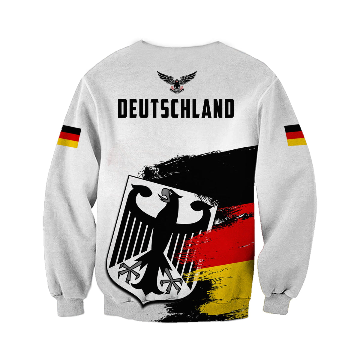 Germany Sweatshirt Grunge Deutschland Flag and Eagle LT13 - Wonder Print Shop