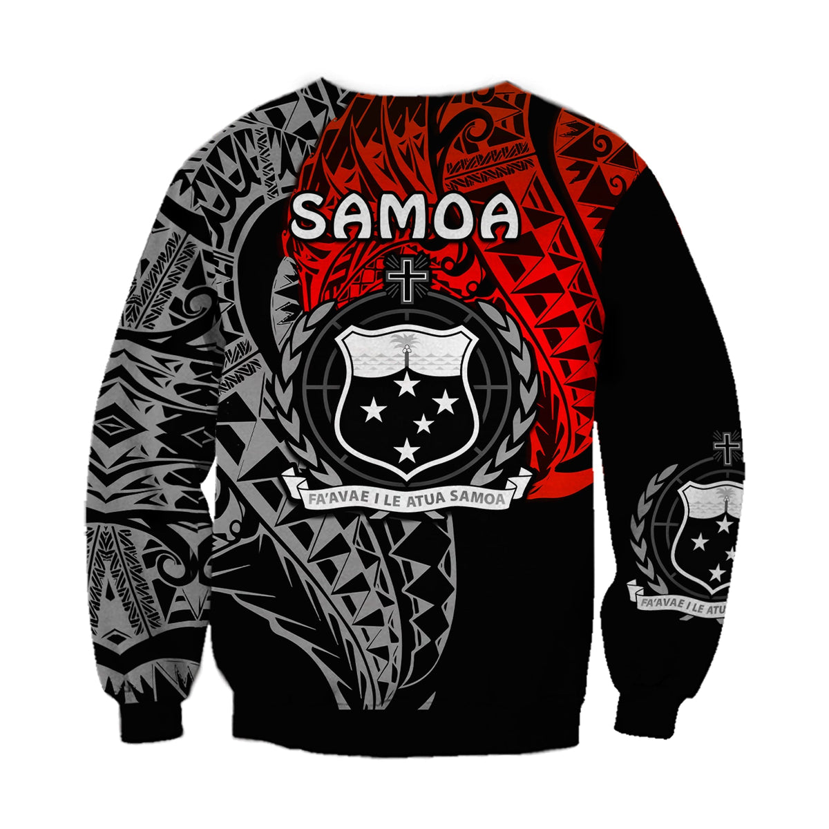 (Custom Personalised) Siva Samoa Sweatshirt Samoan Dance Mix Red Polynesian LT13 - Wonder Print Shop