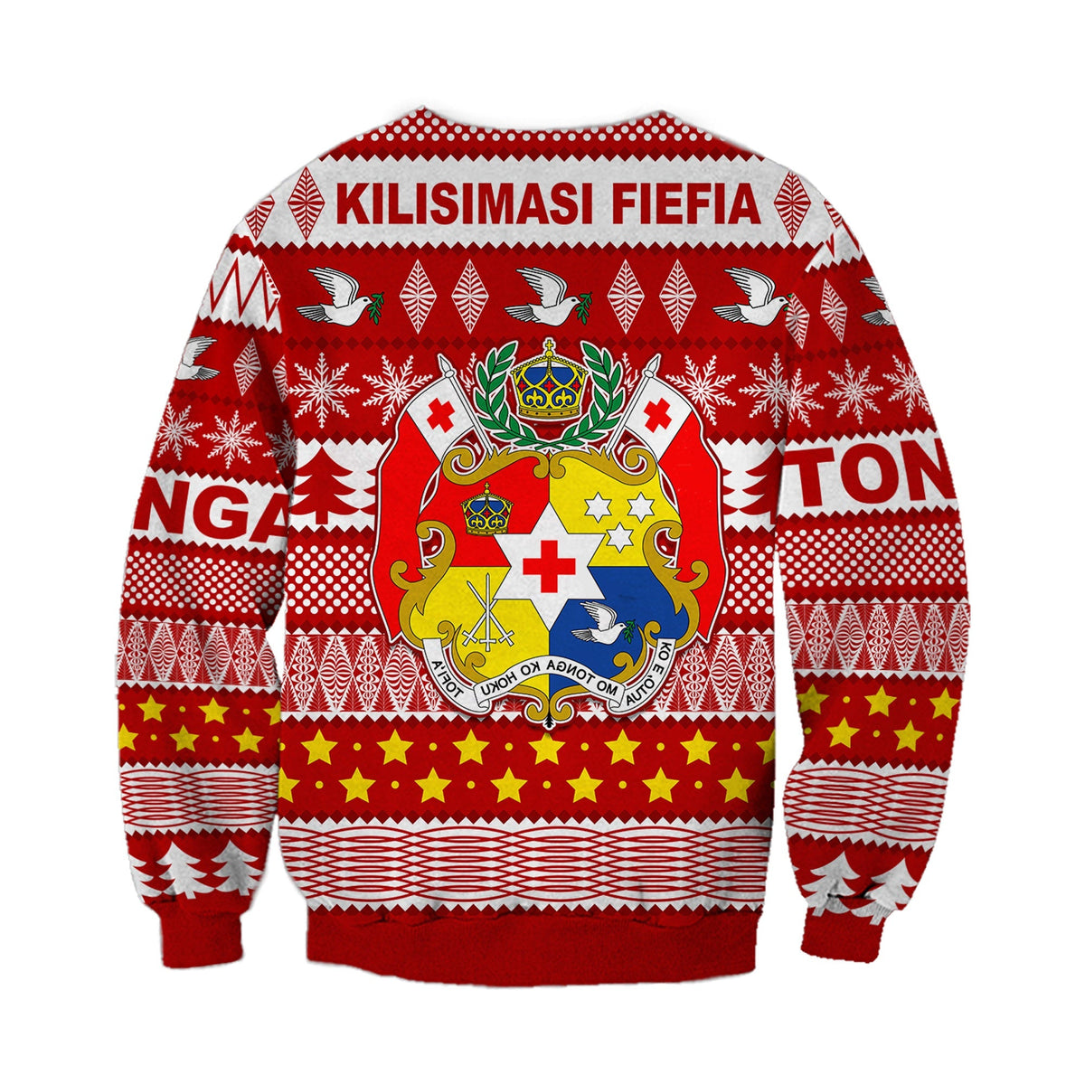 Tonga Kilisimasi Fiefia Sweatshirt Merry Christmas with Tongan Pattern LT13 - Wonder Print Shop