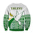 Tailevu Rugby Sweatshirt Fiji Rugby Tapa Pattern White LT13 - Wonder Print Shop