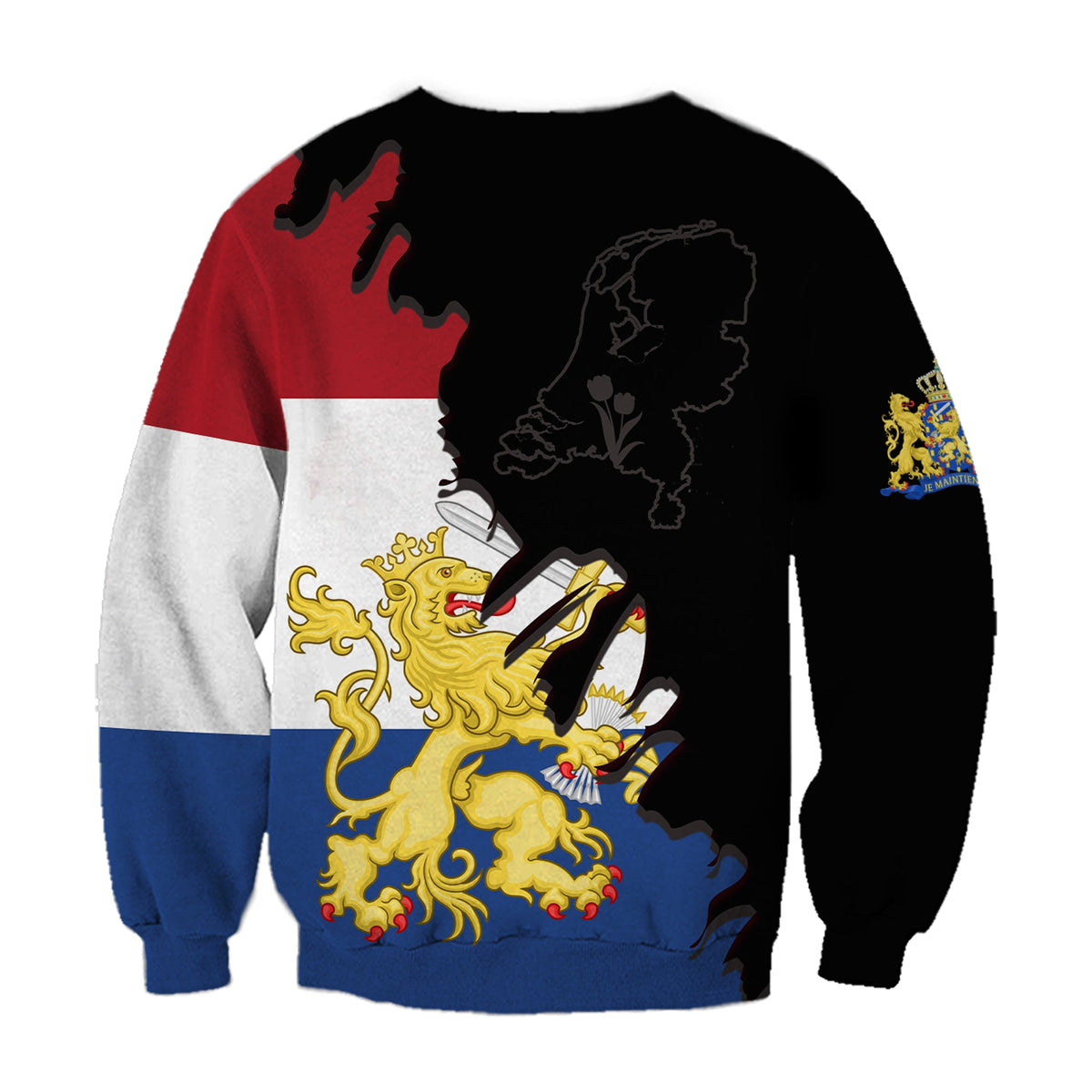 Netherlands Sweatshirt Style Flag and Map Holland LT13 - Wonder Print Shop