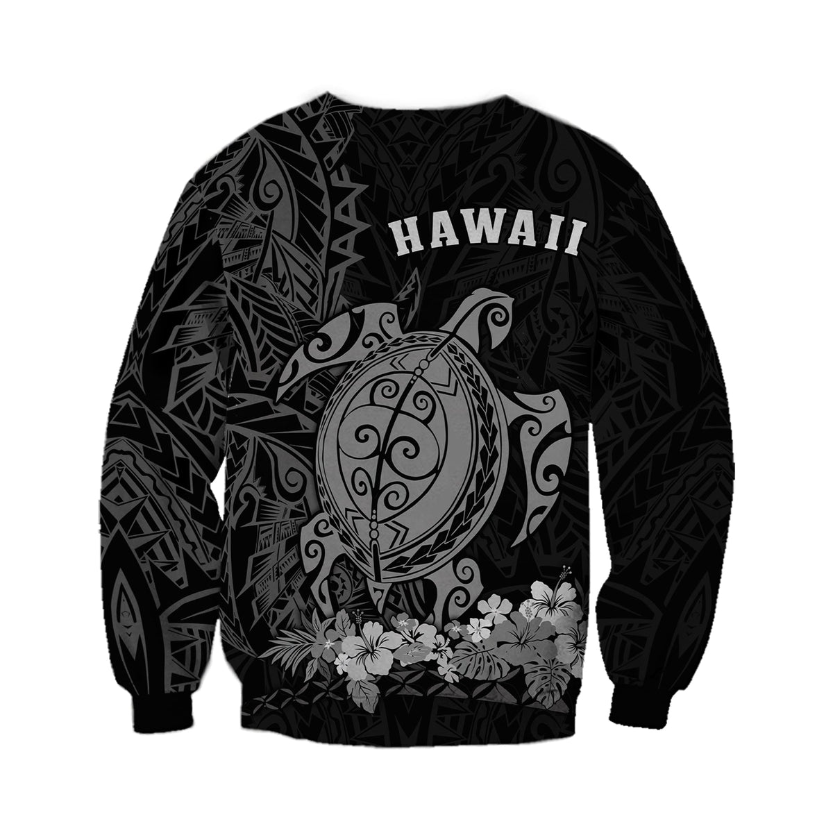 Hawaii Polynesian Sweatshirt Gray Sea Turtles Hawaiian LT13 - Wonder Print Shop