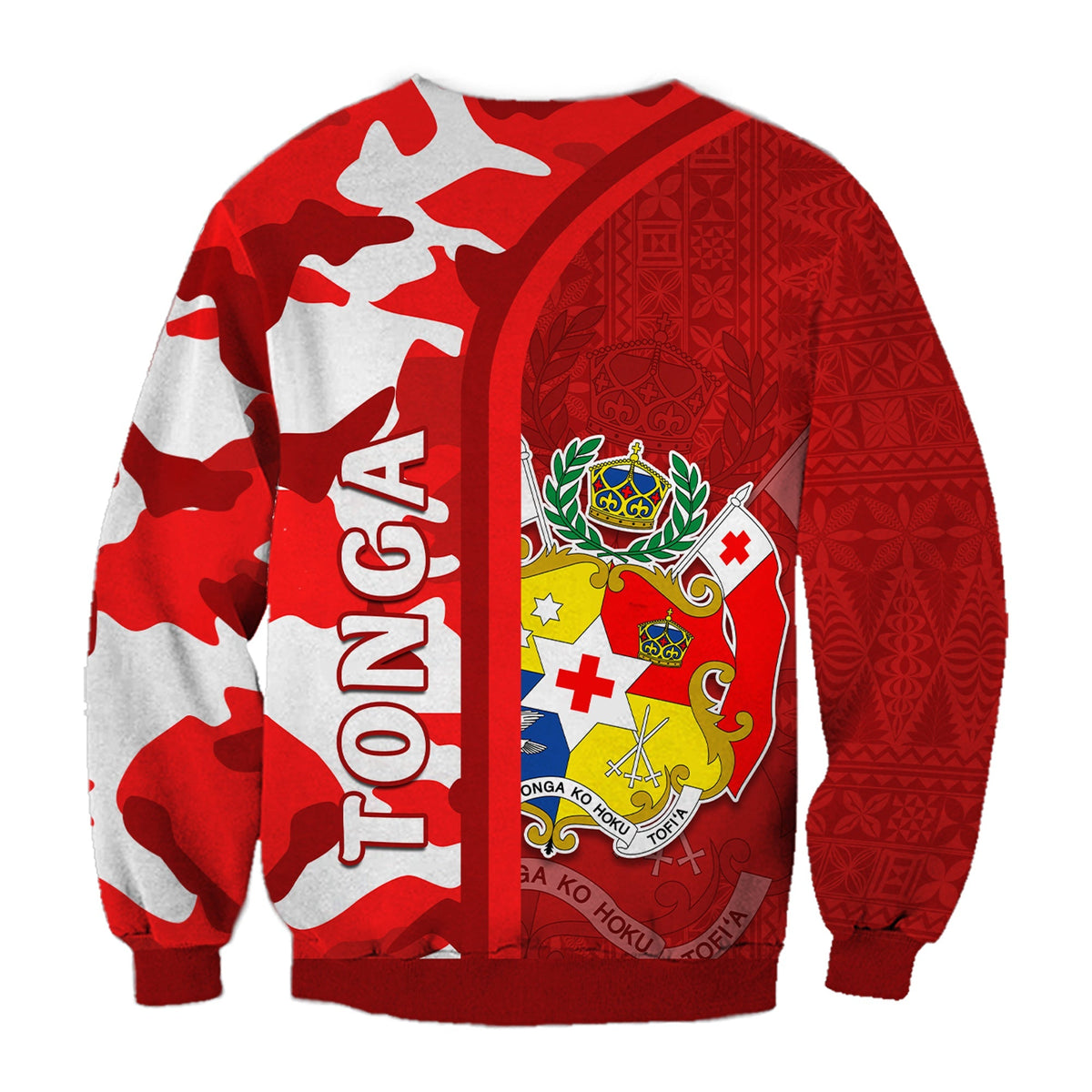 Tonga Unique Sweatshirt Camouflage with Tongan Pattern LT13 - Wonder Print Shop