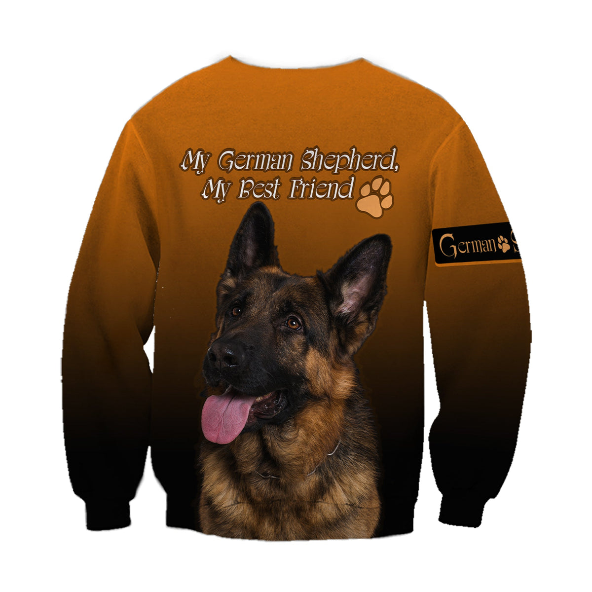 (Custom Personalised) German Shepherd Sweatshirt My Best Friend LT13 - Wonder Print Shop
