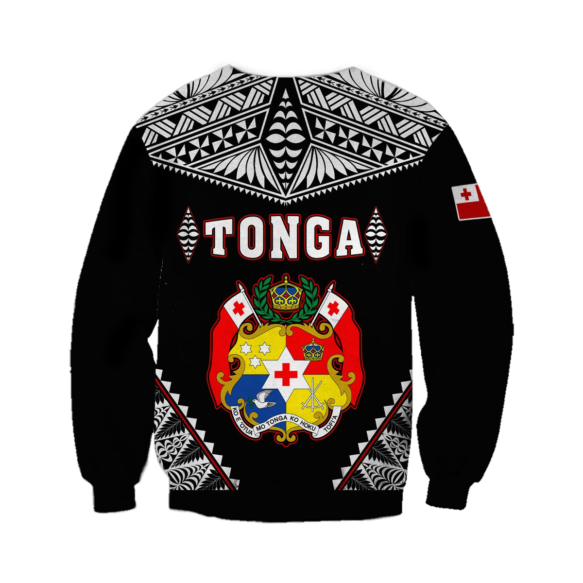 Tonga Sweatshirt Tongan Kupesi Pattern LT13 - Wonder Print Shop