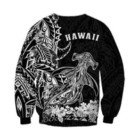 Hawaii Polynesian Sweatshirt Wild Hammerhead Sharks LT13 - Wonder Print Shop