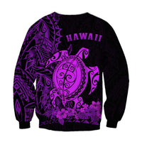 Hawaii Polynesian Sweatshirt Purple Sea Turtles Hawaiian LT13 - Wonder Print Shop