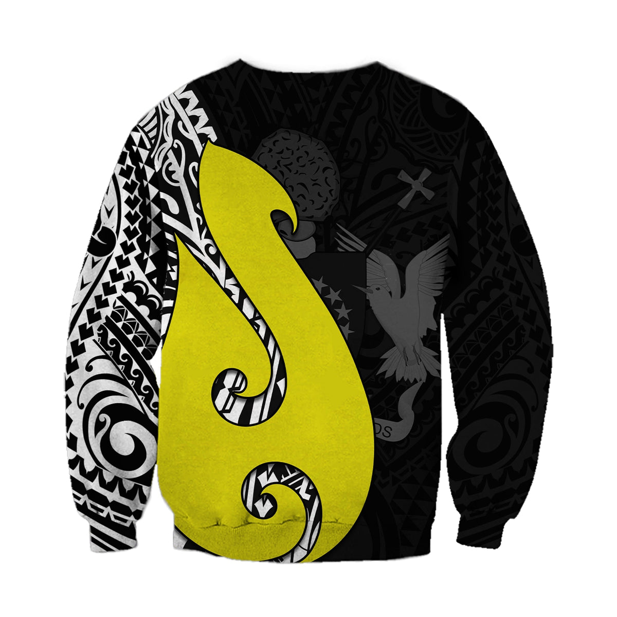 Cook Islands Sweatshirt Matau Polynesian Simple Fish Hook LT13 - Wonder Print Shop