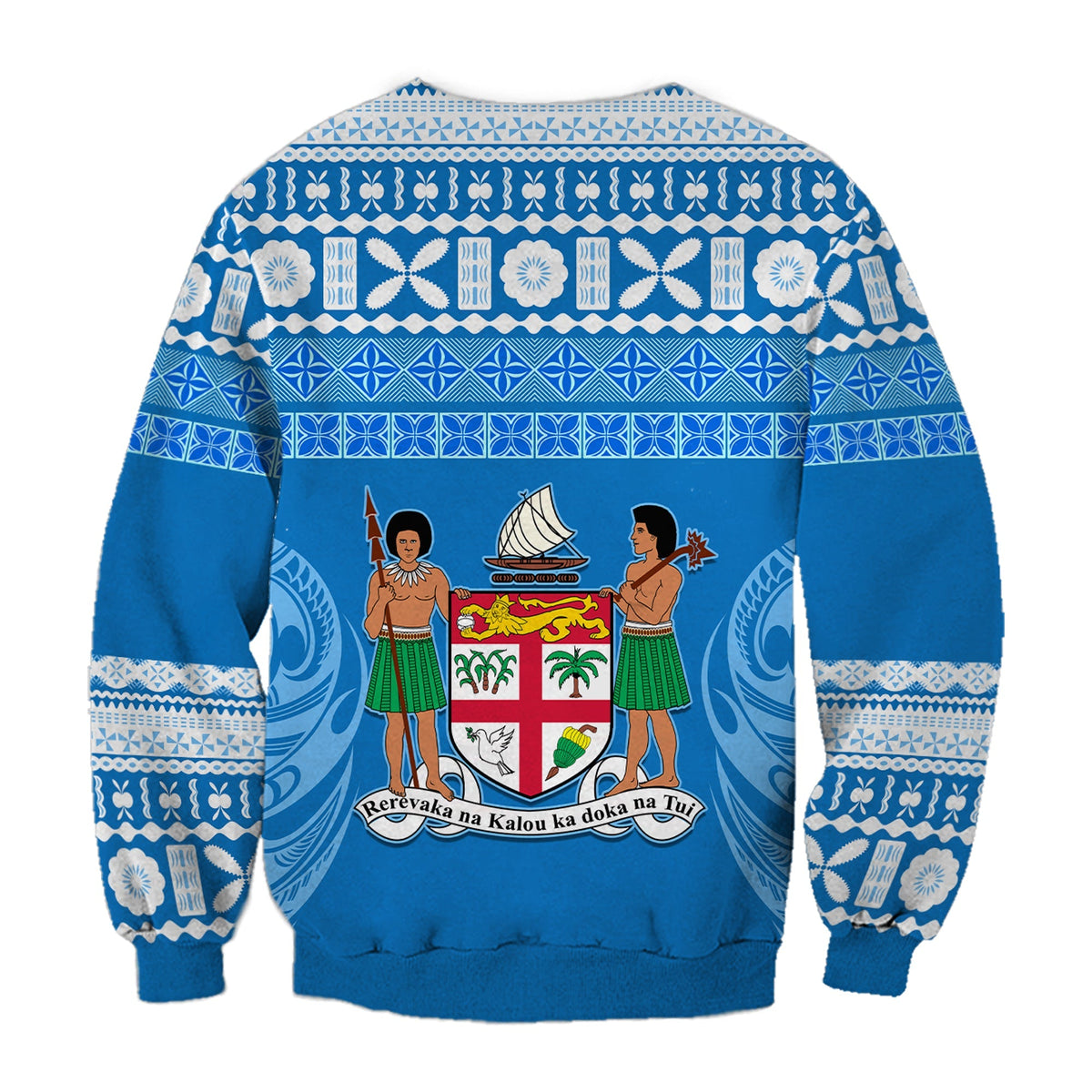 Bula Fiji Sweatshirt Tapa Pattern LT13 - Wonder Print Shop