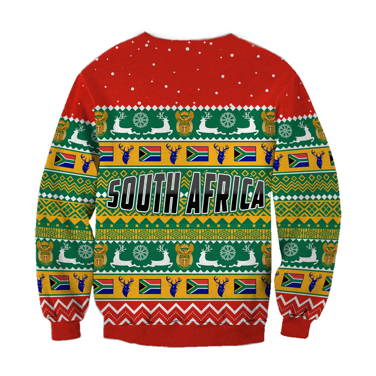 South Africa Christmas Sweatshirt African Springbok LT13 - Wonder Print Shop