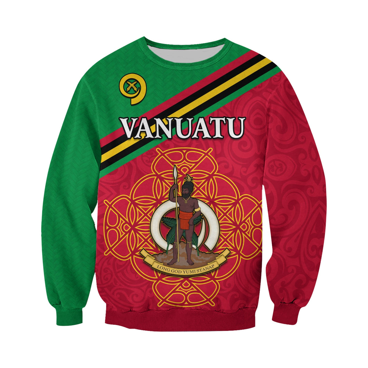 Vanuatu Sweatshirt Pattern Sand Drawing LT13 - Wonder Print Shop