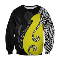 Cook Islands Sweatshirt Matau Polynesian Simple Fish Hook LT13 - Wonder Print Shop