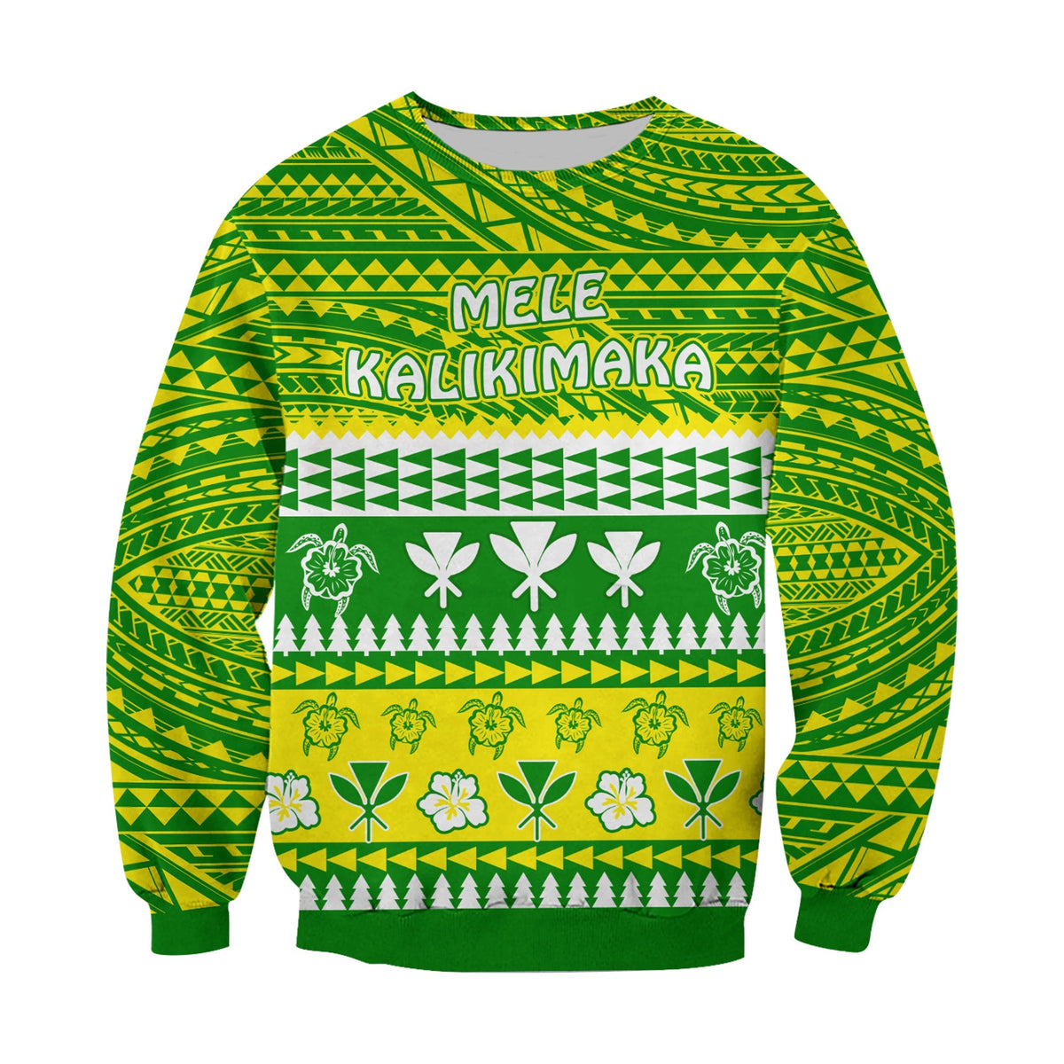 Hawaii Christmas Sweatshirt Polynesian Mele Kalikimaka Santa Claus LT13 - Wonder Print Shop
