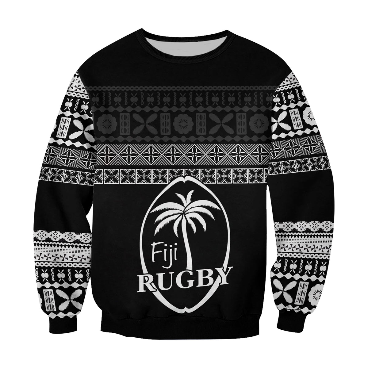 (Custom Text and Number) Fiji Rugby Sweatshirt Lifestyle 2022 Flying Fijians LT13 - Wonder Print Shop