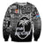 (Custom Text and Number) Fiji Rugby Sweatshirt Flying Fijians Black Tapa Pattern LT13 - Wonder Print Shop