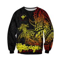 (Custom Personalised) Hawaii Polynesian Sweatshirt Wild Hammerhead Sharks Fresh Life LT13 - Wonder Print Shop