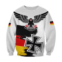 Germany Sweatshirt Grunge Deutschland Flag and Eagle LT13 - Wonder Print Shop