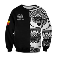 Marquesas Islands Tiki Sweatshirt Marquesan Tattoo LT13 - Wonder Print Shop