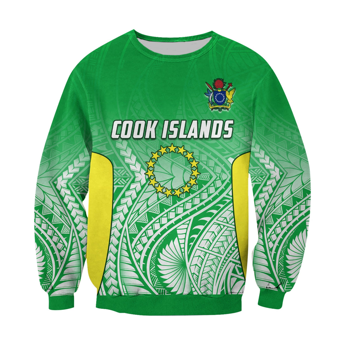 (Custom Text and Number) Cook Islands Sweatshirt Pattern Be Unique LT13 - Wonder Print Shop