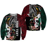 (Custom Personalised) Mexico Sweatshirt Mexican Skull Eagle With Angry Snake - Wonder Print Shop