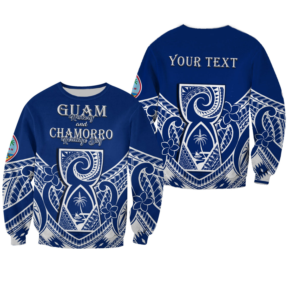 (Custom Personalised) Guam History and Chamorro Heritage Day Sweatshirt Latte Stone Polynesian - Wonder Print Shop