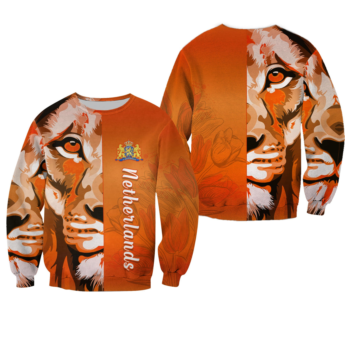 Netherlands Sweatshirt Style Lusty Dutch Lion LT13 - Wonder Print Shop