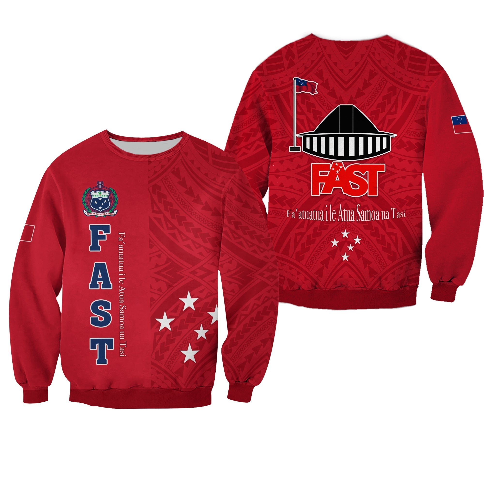 F.A.S.T Samoa Sweatshirt We Ready Polynesian Samoan LT13 - Wonder Print Shop