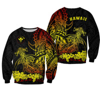 Hawaii Polynesian Sweatshirt Wild Hammerhead Sharks Fresh Life LT13 - Wonder Print Shop