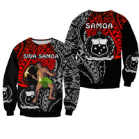 Siva Samoa Sweatshirt Samoan Dance Mix Red Polynesian LT13 - Wonder Print Shop