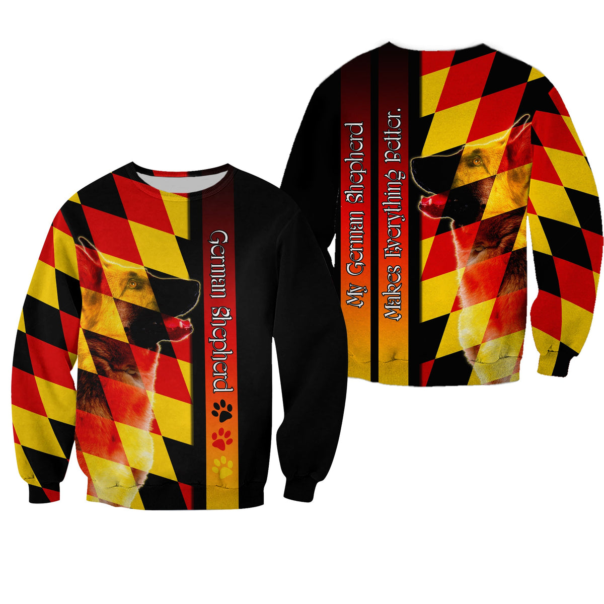 German Shepherd Sweatshirt Germany Dogs Lovers LT13 - Wonder Print Shop