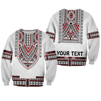 Custom Personalised Polynesian Sweatshirt Dashiki With Polynesian Tattoo Royal Version - Wonder Print Shop