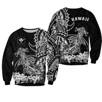 Hawaii Polynesian Sweatshirt Wild Hammerhead Sharks LT13 - Wonder Print Shop