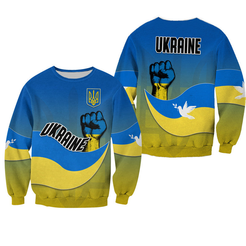 Ukraine Sweatshirt National Flag Style - Wonder Print Shop