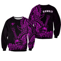 Hawaii Polynesian Sweatshirt Ukulele Purple LT13 - Wonder Print Shop