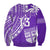 Custom Text and Number Fiji Rugby Sevens Sweatshirt Fijian 7s Tapa Polynesian Purple LT13 - Wonder Print Shop
